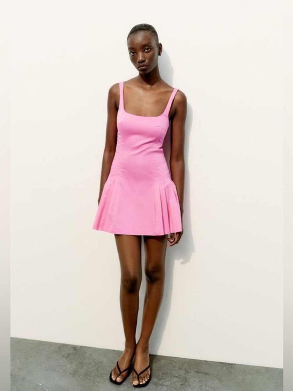 ZARA SHORT PLEATED DRESS